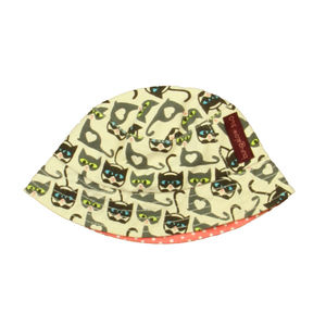 Bungalow Girls Ivory | Pink | Gray Cats Hat size: 2T